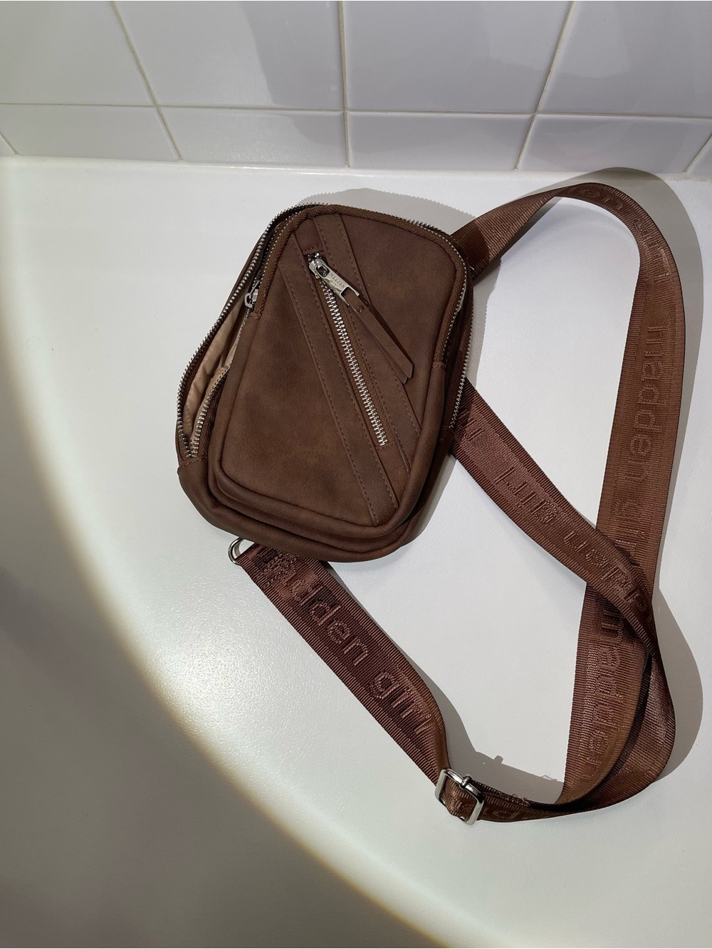 Madden Girl Brown Crossbody Sling Bag
